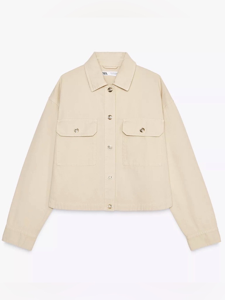 Nwt Zara 1975 Short Denim Jacket